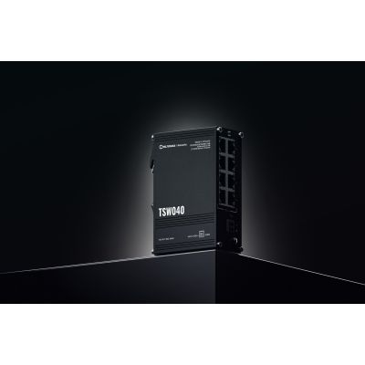 8. Teltonika NETWORKS TSW040 8-Port PoE+ Switch Nie zarządzany Fast Ethernet (10/100) Obsługa PoE Czarny