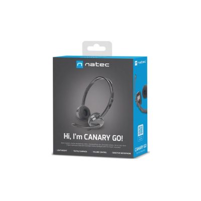 5. NATEC SŁUCHAWKI NAUSZNE CANARY GO Z MIKROFONEM (1X MINIJACK 4-PIN) NSL-1665