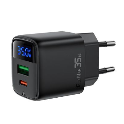 5. Ładowarka sieciowa Acefast A116 GaN PD 35W USB-A USB-C z wyświetlaczem - czarna