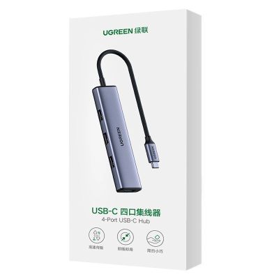 4. Ugreen rozdzielacz HUB USB Typ C - 4x USB 3.2 Gen 1 srebrny (CM473 20841)