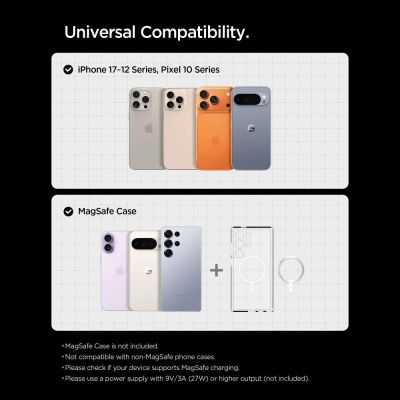 7. Uchwyt samochodowy do kratki nawiewu Spigen EV15MAQ Essential Qi2 MagSafe - czarny