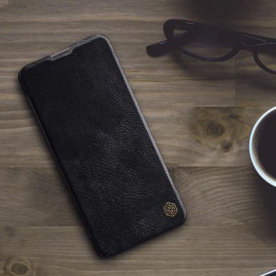 19. Nillkin Qin Case etui do Xiaomi Redmi Note 11 Pro+ (China) / Redmi Note 11 Pro (China) / Mi11i HyperCharge osłona na aparat kabura pokrowiec obudowa z klapką brązowy