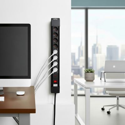 16. MACLEAN LISTWA ZASILAJĄCA 8 GNIAZD Z 1 WYŁĄCZNIKIEM MCE11