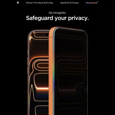 17. Szkło hartowane Spigen Glas.tR EZ Fit Privacy na iPhone 16 Pro Max / 17 Pro Max - 2 szt.