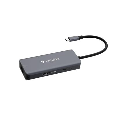 8. Verbatim 32157 huby i koncentratory USB 3.2 Gen 1 (3.1 Gen 1) Type-C 5000 Mbit/s Szary