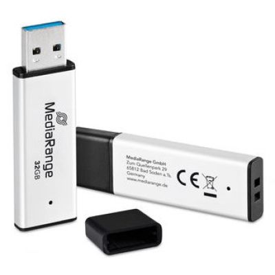 3. MediaRange MR1900 pamięć USB 32 GB USB Typu-A 3.2 Gen 1 (3.1 Gen 1) Czarny, Srebrny