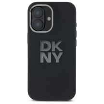 Etui DKNY Liquid Silicone Metal Logo na iPhone 16 - czarne