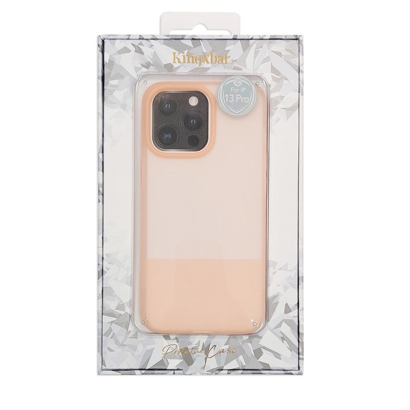 5. Kingxbar Plain Series etui pokrowiec do iPhone 13 Pro Max silikonowa obudowa różowy
