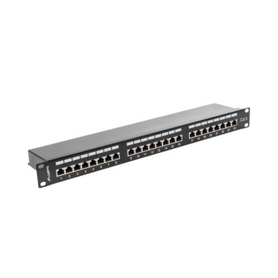 7. Patch panel Lanberg PPS6-1024-B (1U; kat. 6; 24xRJ-45)