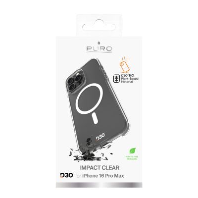 7. Etui silikonowe Puro Impact Clear D3O MagSafe do iPhone 16 Pro Max - przezroczyste