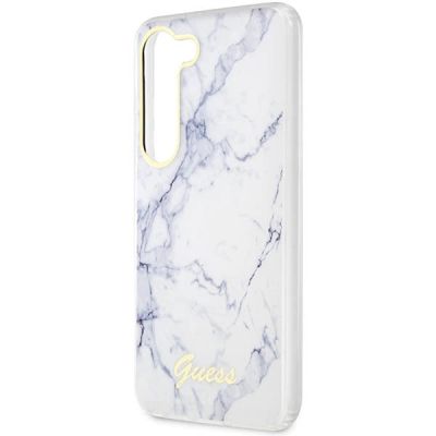 6. Etui Guess Marble Collection na Samsung Galaxy S23+ - białe