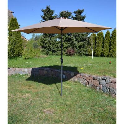 2. PARASOL OGRODOWY 300CM SKŁADANY BEŻOWY