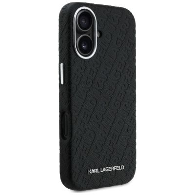 4. Etui Karl Lagerfeld FW Stamped Karl MagSafe na iPhone 16 - czarne