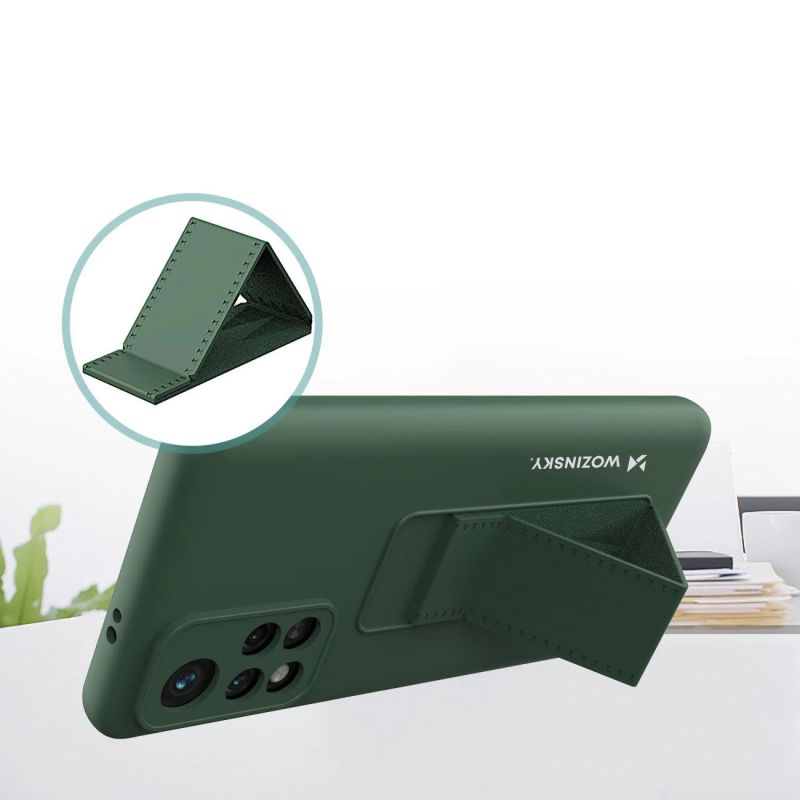 5. Wozinsky Kickstand Case silikonowe etui z podstawką etui Xiaomi Redmi 10 granatowe