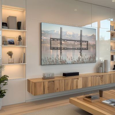 16. MACLEAN UCHWYT DO TV MAX VESA 600X400, 32-80", 45KG, REG. ODCHYLENIA +0°~-10° MC-413