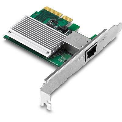 2. Karta sieciowa Trendnet TEG-10GECTX, wewnętrzna, przewodowa, PCI Express, Ethernet, 10000 Mbit/s, zielony, szary