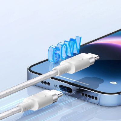 2. Kabel Orico CDX 60W 3A Power Delivery USB-C - USB-C 1m - biały