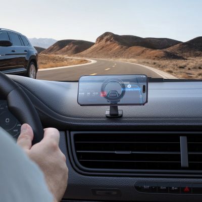 12. Joyroom magnetyczny uchwyt samochodowy na kokpit/deskę rozdzielczą czarny MagSafe (JR-ZS376)