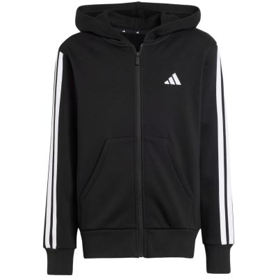 10. Bluza dla dzieci adidas Essentials Full-Zip czarno-biała JD6494