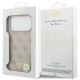 9. Etui Guess Leather 4G Triangle Strass MagSafe na iPhone 17 Pro Max / 18 Pro Max - różowe
