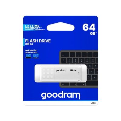 3. Pendrive GoodRam UME2 UME2-0640W0R11 (64GB; USB 2.0; kolor biały)