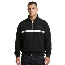 Bluza dresowa Calvin Klein Zip Fleece Hoodie Logo Tape Black - LZ04RE285G-UB1