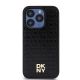 3. Etui DKNY Leather Monogram Pattern Metal Logo MagSafe na iPhone 15 Pro - czarne