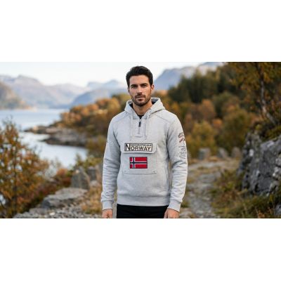 6. Bluza męska Geographical Norway GYMCLASS BGREY DB GTX  MEN 054 (WW2844H/GN-BLENDED GREY)