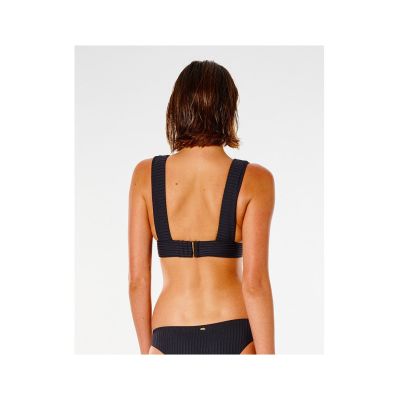 4. Biustonosz kąpielowy RIP CURL Premium Surf Deep V czarny