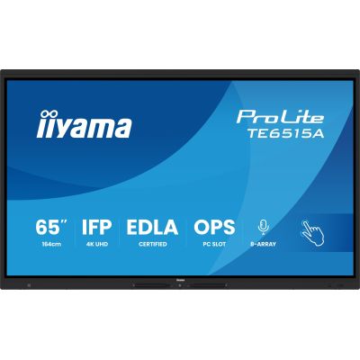 2. iiyama TE6515A-B2AG signage display Kiosk 163,8 cm (64.5") Wi-Fi 550 cd/m2 4K Ultra HD Czarny Ekran dotykowy Procesor wbudowany Android 24/7