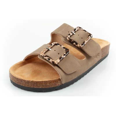 3. Lee Cooper buty laczki damskie klapki wsuwane khaki wygodne lekkie