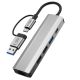 3. Adapter Tech-Protect HB03 HUB Adapter 5w1 USB-C + USB2.0 + USB3.0 + RJ45 - szary