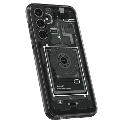 7. Etui Spigen Ultra Hybrid na Samsung Galaxy S23 FE - ciemnoszare (wzór Zero One)