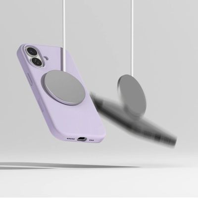 8. Etui Ringke Silicone Magnetic MagSafe na iPhone 17 - fioletowe