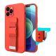 7. Rope case żelowe etui ze smyczą łańcuszkiem torebka smycz Samsung Galaxy S21 Ultra 5G ciemnozielony