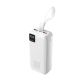 Powerbank Wozinsky W8-W 30000mAh 30W 2x USB-A i USB-C z latarką - biały