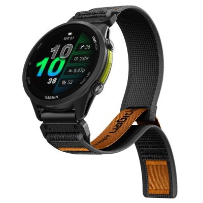 4. Pasek Spigen Athlex Air na Garmin QuickFit 22 mm - czarno-pomarańczowy