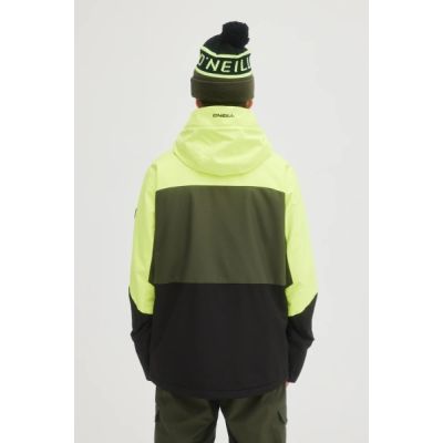 4. O'neill kurtka męska zimowa sportowa Carbonite snowboard narty 10K zielona czarna