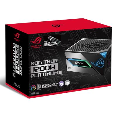 36. ASUS ROG -THOR-1200P3-GAMING-E moduł zasilaczy 1200 W 24-pin ATX ATX Czarny