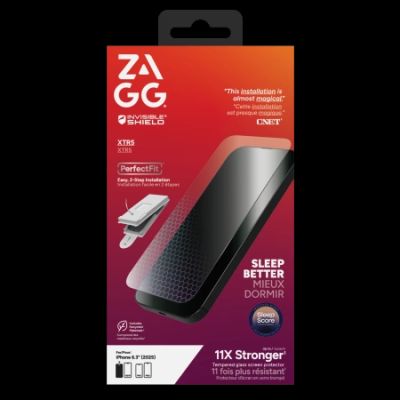 Szkło ochronne ZAGG Invisibleshield Glass XTR5 z grafenem i filtrem światła niebieskiego na iPhone 17