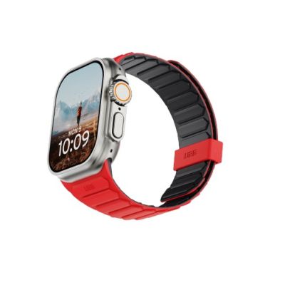 12. UAG Pathfinder - silikonowy dwustronny pasek magnetyczny do Apple Watch series 4-6 & SE 1-3, 44mm / series 7-9, 45mm / series 10-11, 46mm / Ultra 1-3, 49mm (ash/lava)