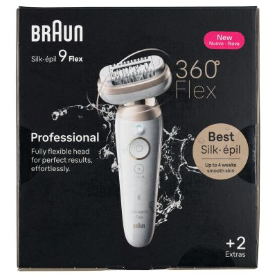 21. Depilator IPL BRAUN Silk-epil 9-011 3D,  praca na sucho i mokro, Biały, Złoto
