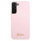 3. Etui Guess Silicone Script Metal Logo na Samsung Galaxy S22+ - lawendowe