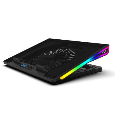 4. Inca INC-608GMS stojak na laptop Podstawka na notebooka Czarny 43,2 cm (17")