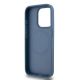 7. Etui DKNY Leather Monogram Pattern Metal Logo MagSafe na iPhone 15 Pro - niebieskie