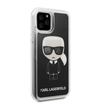 5. Etui Karl Lagerfeld Iconic Glitter na iPhone 11 Pro - czarne