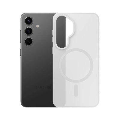 24. Etui 3mk Smoke MagCase na Samsung Galaxy S25 - białe-półprzezroczyste