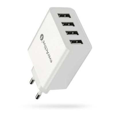 EVERACTIVE ŁADOWARKA SIECIOWA 4XUSB 5A - BIAŁA SC-400