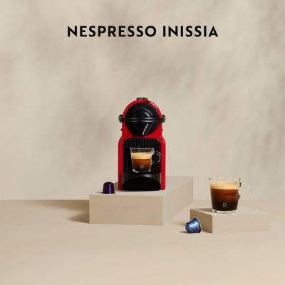 4. Ekspres kapsułkowy Krups Nespresso Inissia XN1005 (1260W; kolor czerwony)