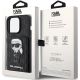 9. Etui Karl Lagerfeld Saffiano Cardslots and Stand Monogram Ikonik Patch do iPhone 15 Pro - czarne